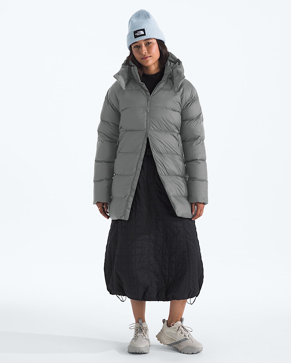 【NO ID.】Fraise High-Neck Zip Parka 2グレー Women's Hydrenalite™ City Down Hooded Parka | The North Face