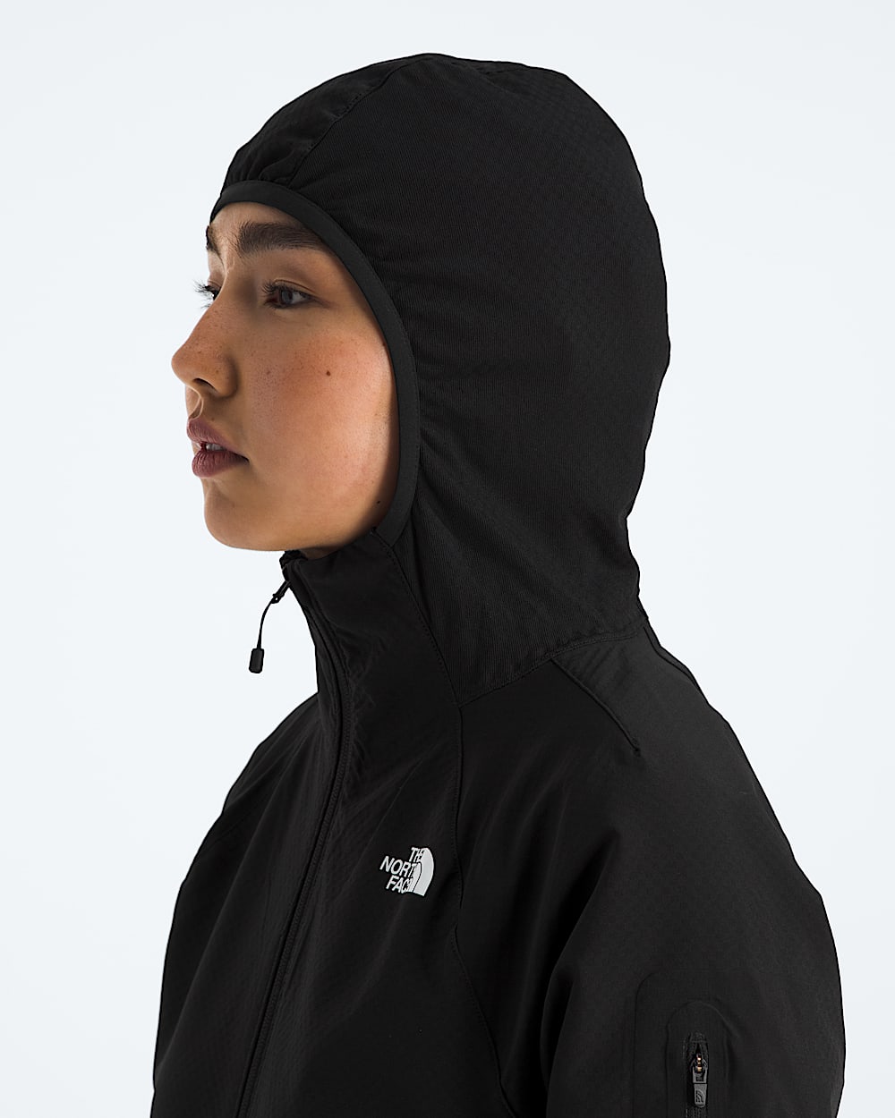 Womens Tek Approach FUTUREFLEECE Hooded Jacket TNF MODELHOOD2