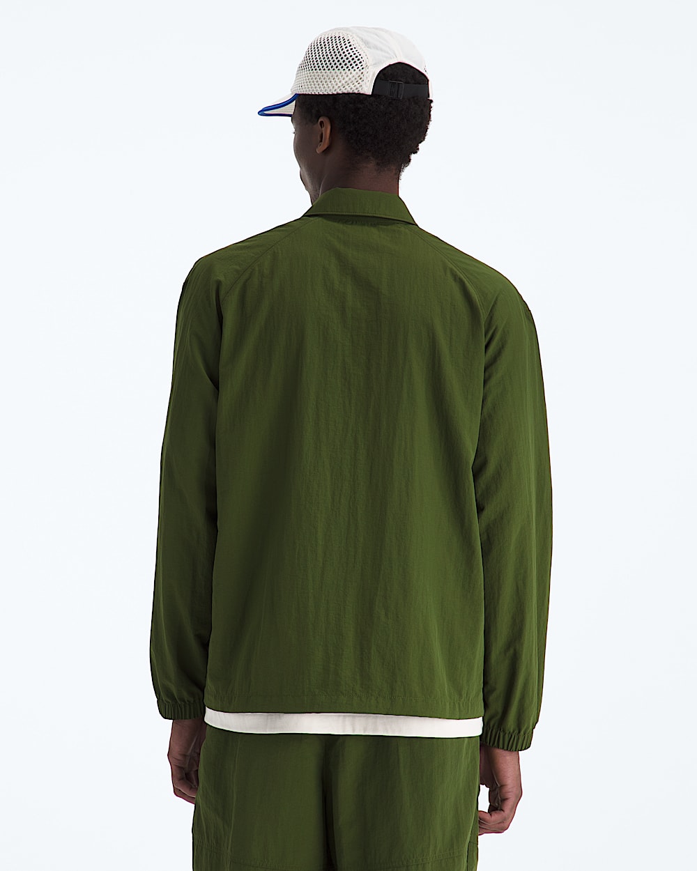 Mens TNF Red Box Nylon LongSleeve Shirt TNF BACK