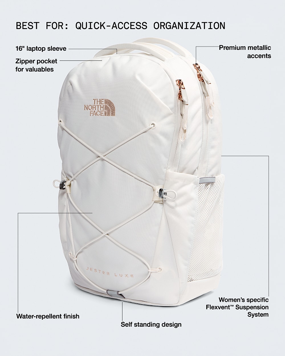 Womens Jester Luxe Backpack  27L TNF HERO2