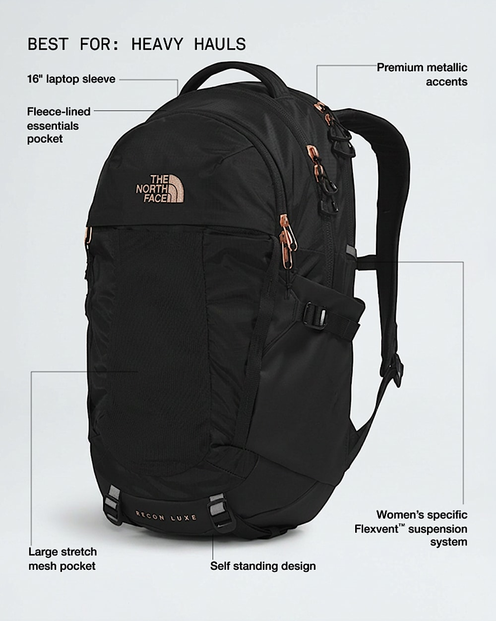 Womens Recon Luxe Backpack  30L TNF HERO2