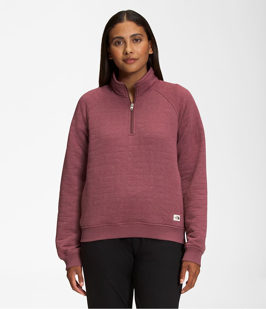 North face quilted pullover new arrivals