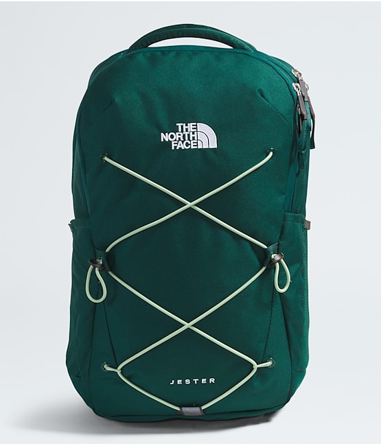 Green north face backpack best sale