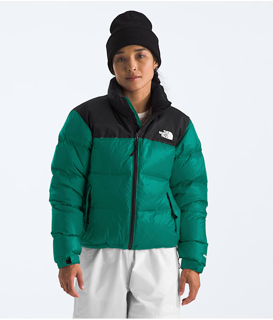 Womens north face green jacket on sale