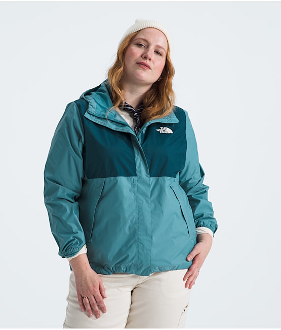 blue waterproof jacket The North Face