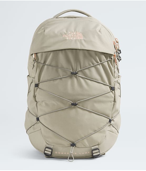Cream colored north face backpack top