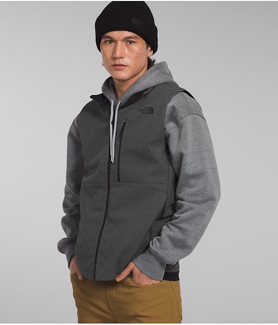 North face soft shell vest men's top