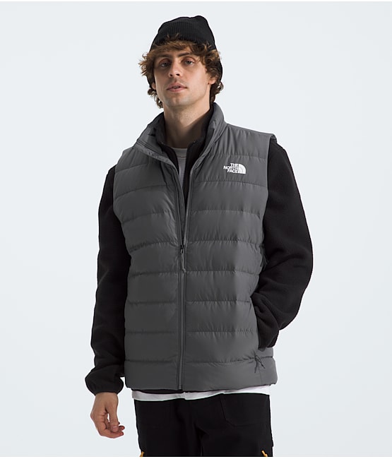 North face gray vest store