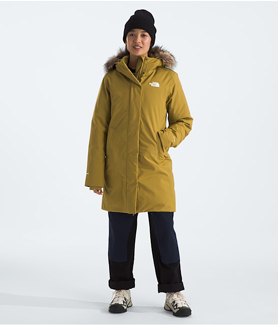 North face green parka womens hot sale