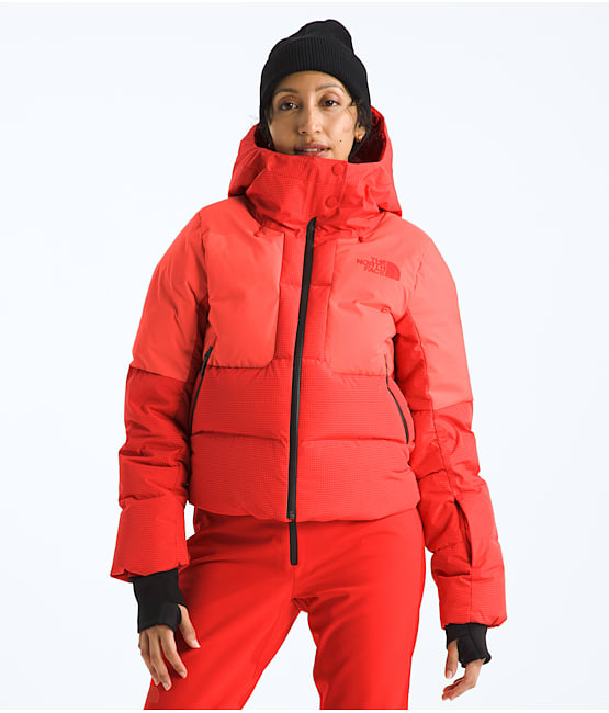Red north face waterproof jacket shop