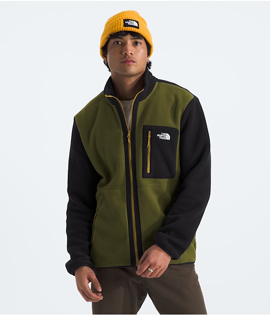 Green fleece zip up sales