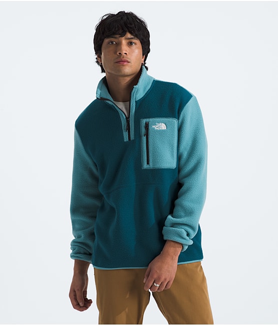 North face fuzzy quarter zip hotsell