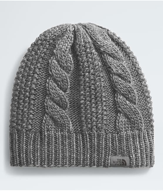 North face fuzzy cable beanie new arrivals