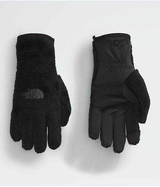 North face fuzzy gloves discount