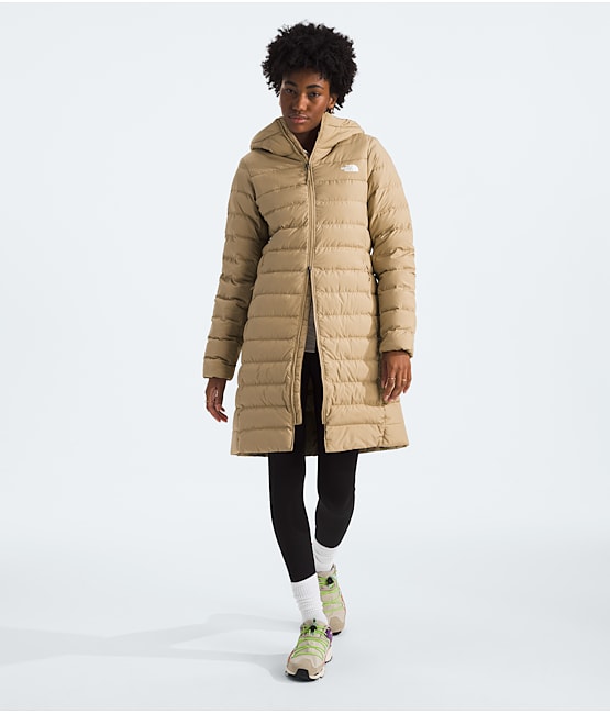 North face long coat womens top