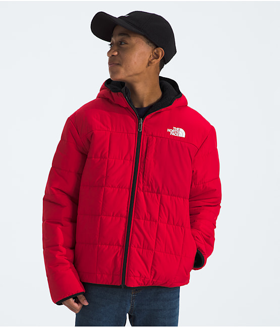 Red north face coat shop