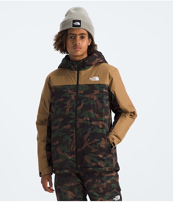 North face rain jacket camo top