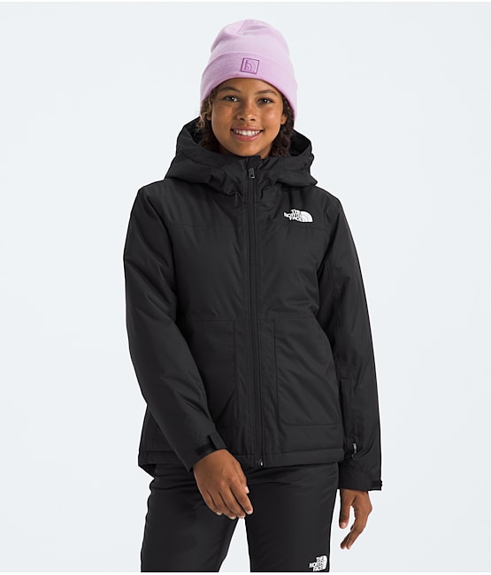 Girls black hooded jacket top