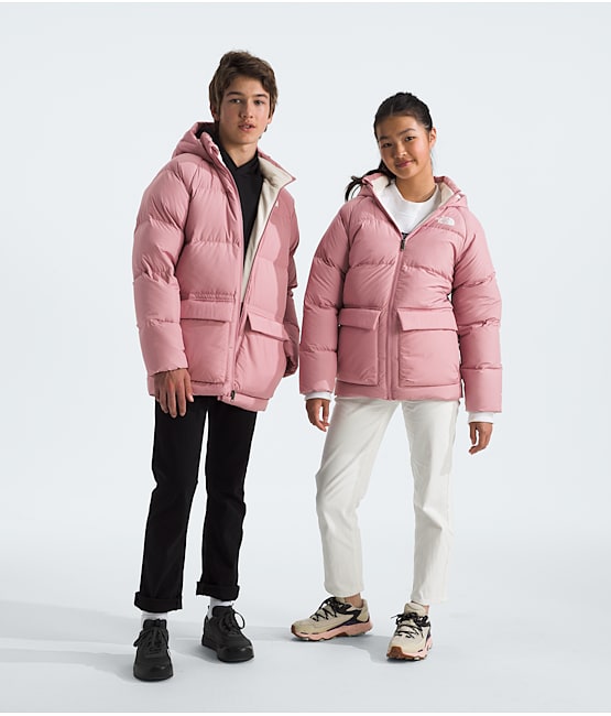 The North Face North Down Fleece Lined Short Parka Kids Mauve Xs
