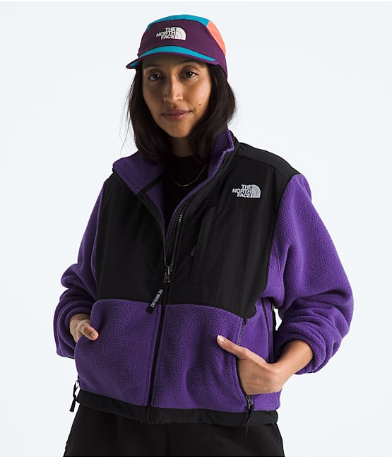 purple jacket The North Face