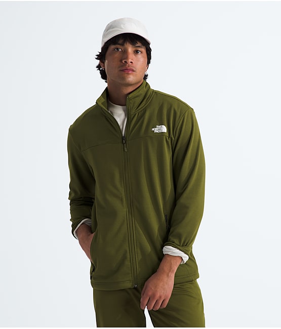 Green zip up fleece deals