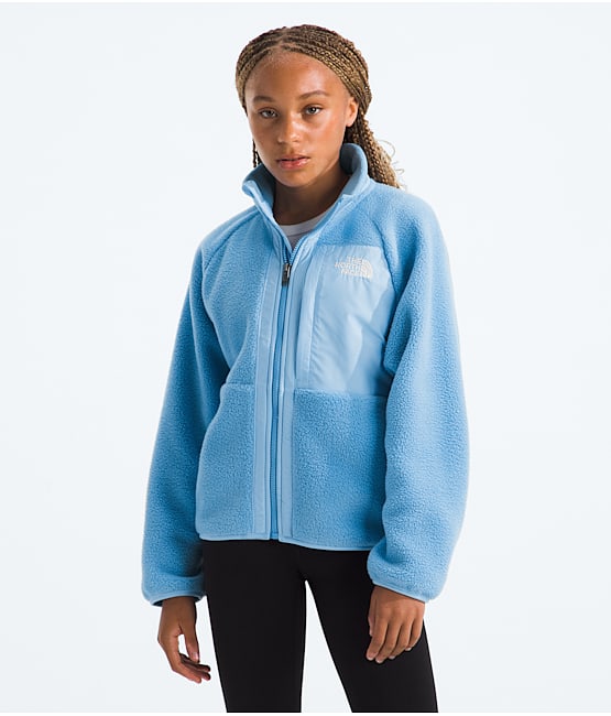 Girls full zip fleece sales