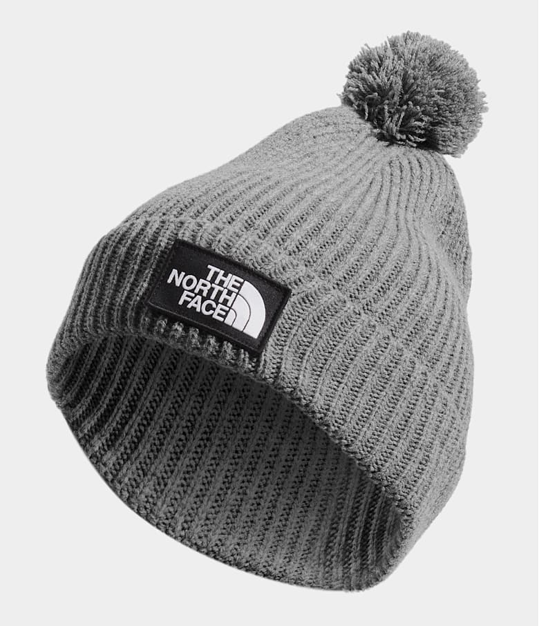 TNF Logo Box Pom Beanie The North Face