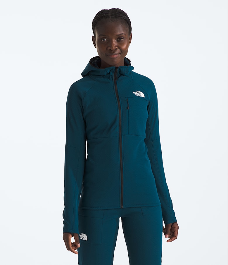 The North Face Women s Summit FUTUREFLEECE Full Zip Hoodie XL Midnight Petrol