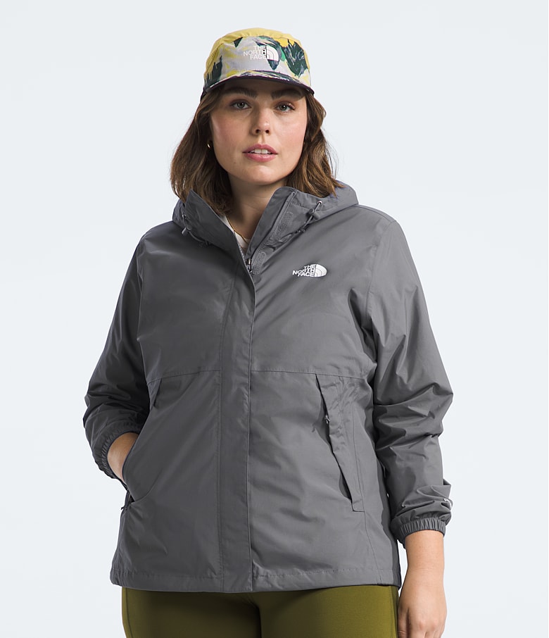 The North Face Women s Plus Antora Rain Waterproof Jacket Size 2X Smoked Pearl