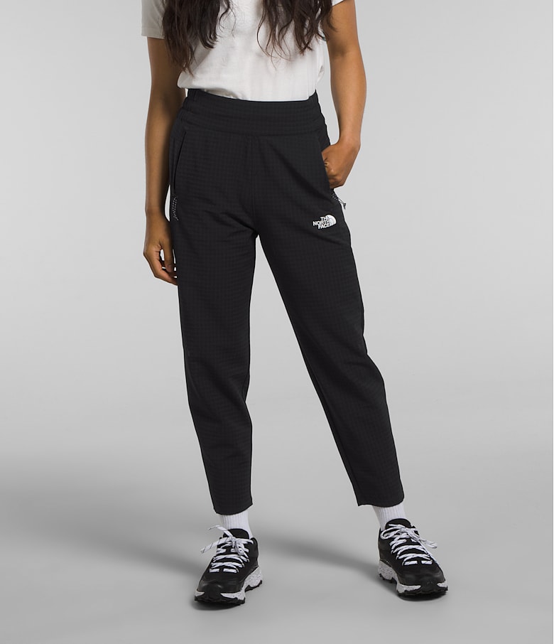 The North Face Women s Tekware Grid Fleece Pants Size Large Black