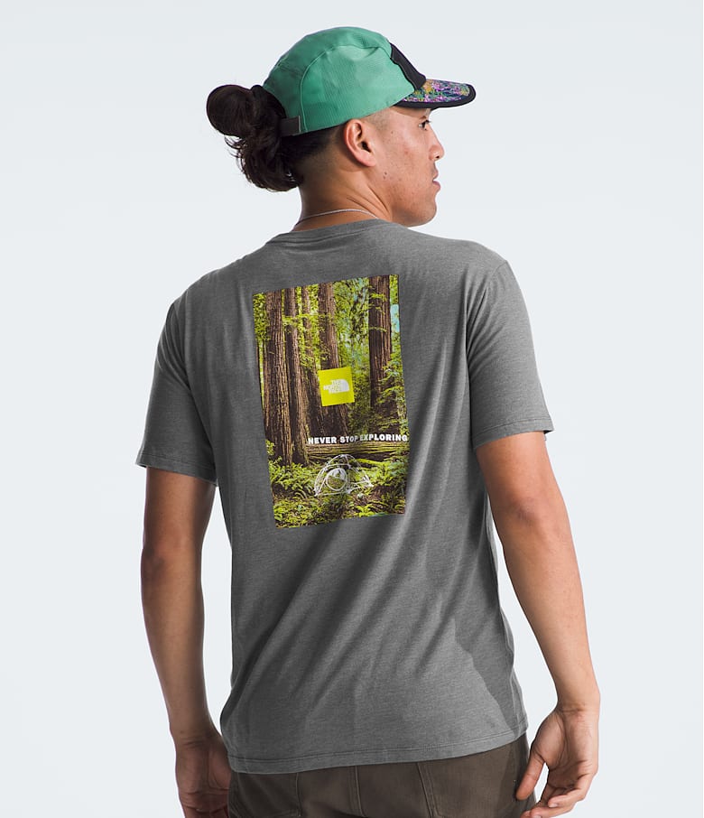 The North Face Short Sleeve Brand Proud Tee Men s TNF Medium Grey Heather Graphics SM