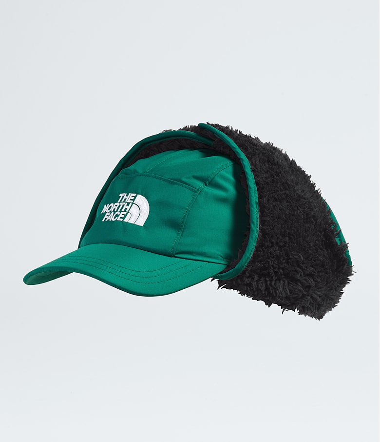 The North Face Kids' Shasta Trapper Cap Evergreen/TNF Black
