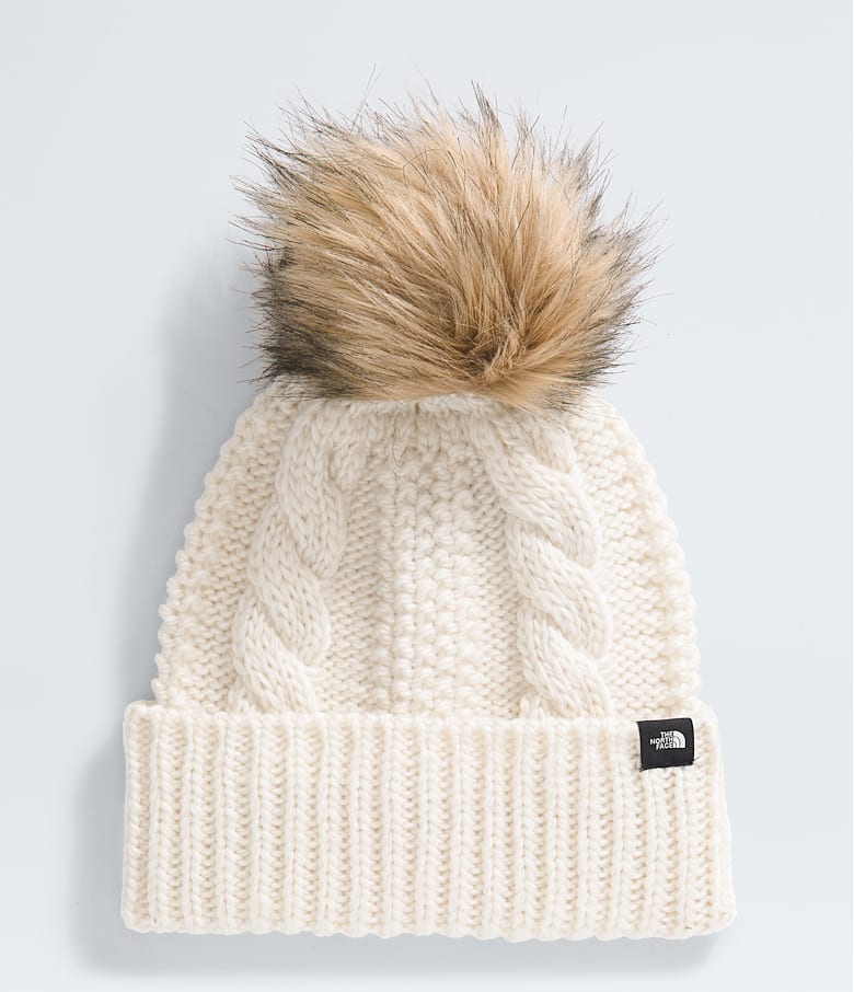 North face fur pom beanie on sale
