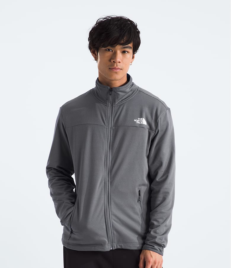 Grid fleece jacket online
