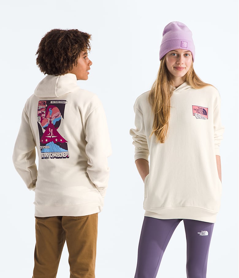 The North Face Athletes Boys Hoodie Off White Medium