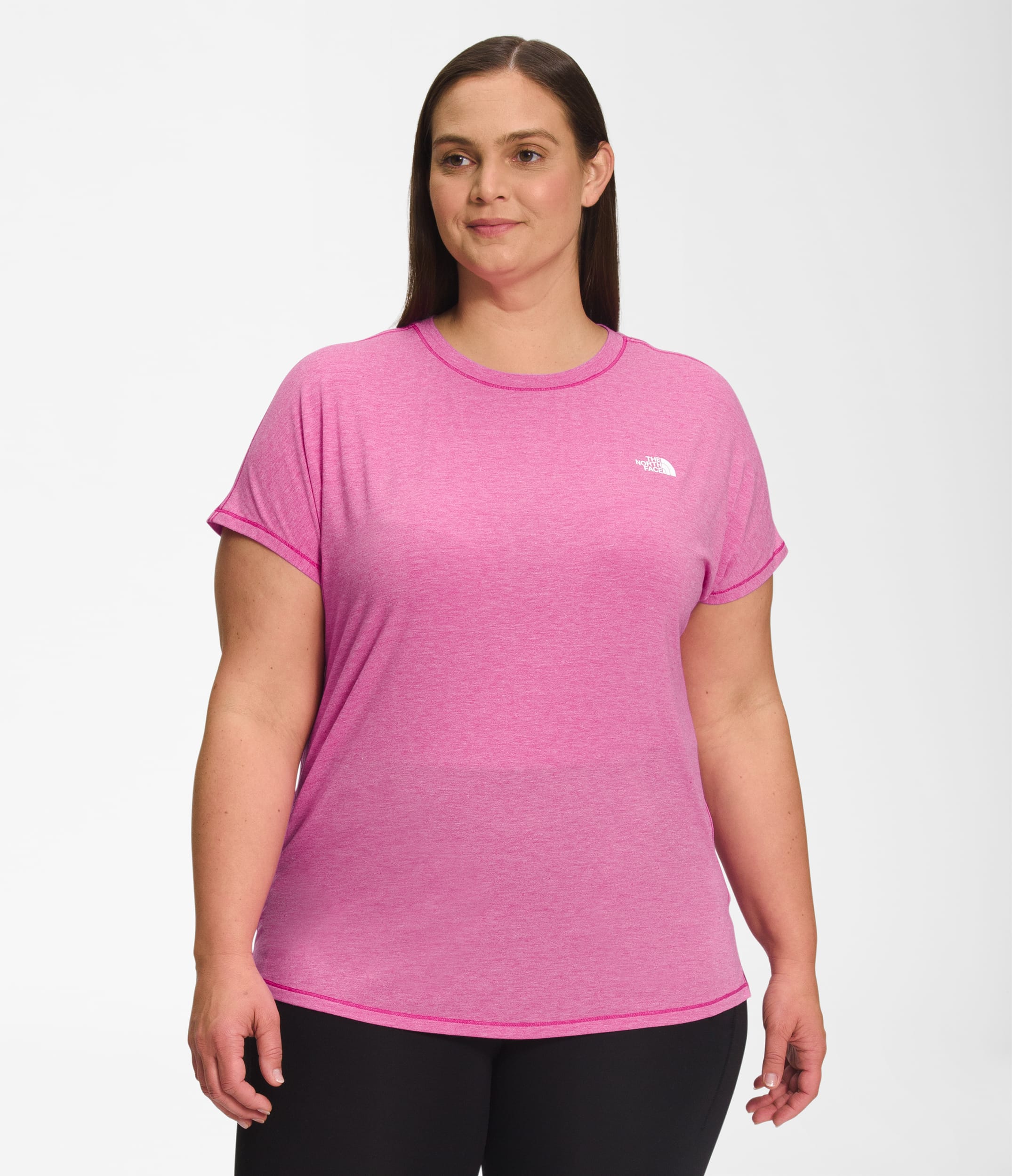Womens Plus Wander Slitback ShortSleeve TNF Main