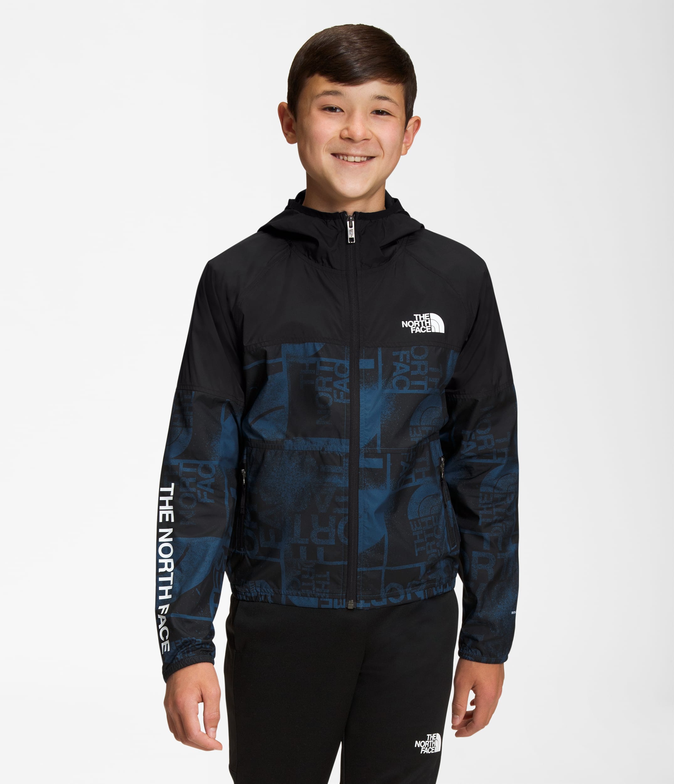 Boys’ Printed Never Stop Hooded Wind Jacket
