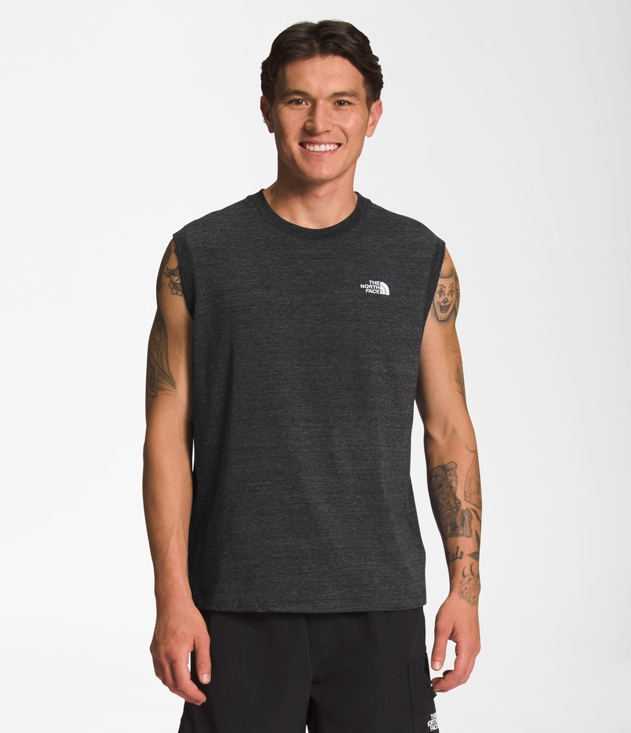Mens Simple Logo TriBlend Tank TNF Main