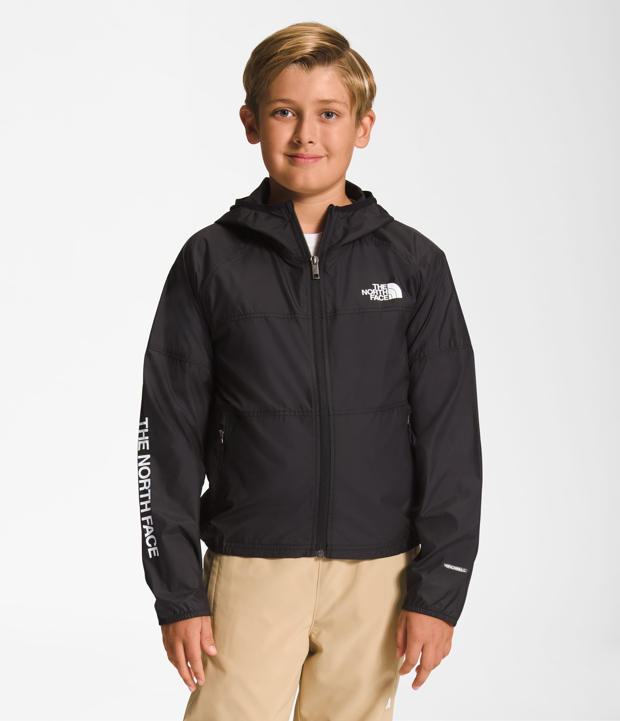 Boys Never Stop Hooded Wind Jacket TNF Main