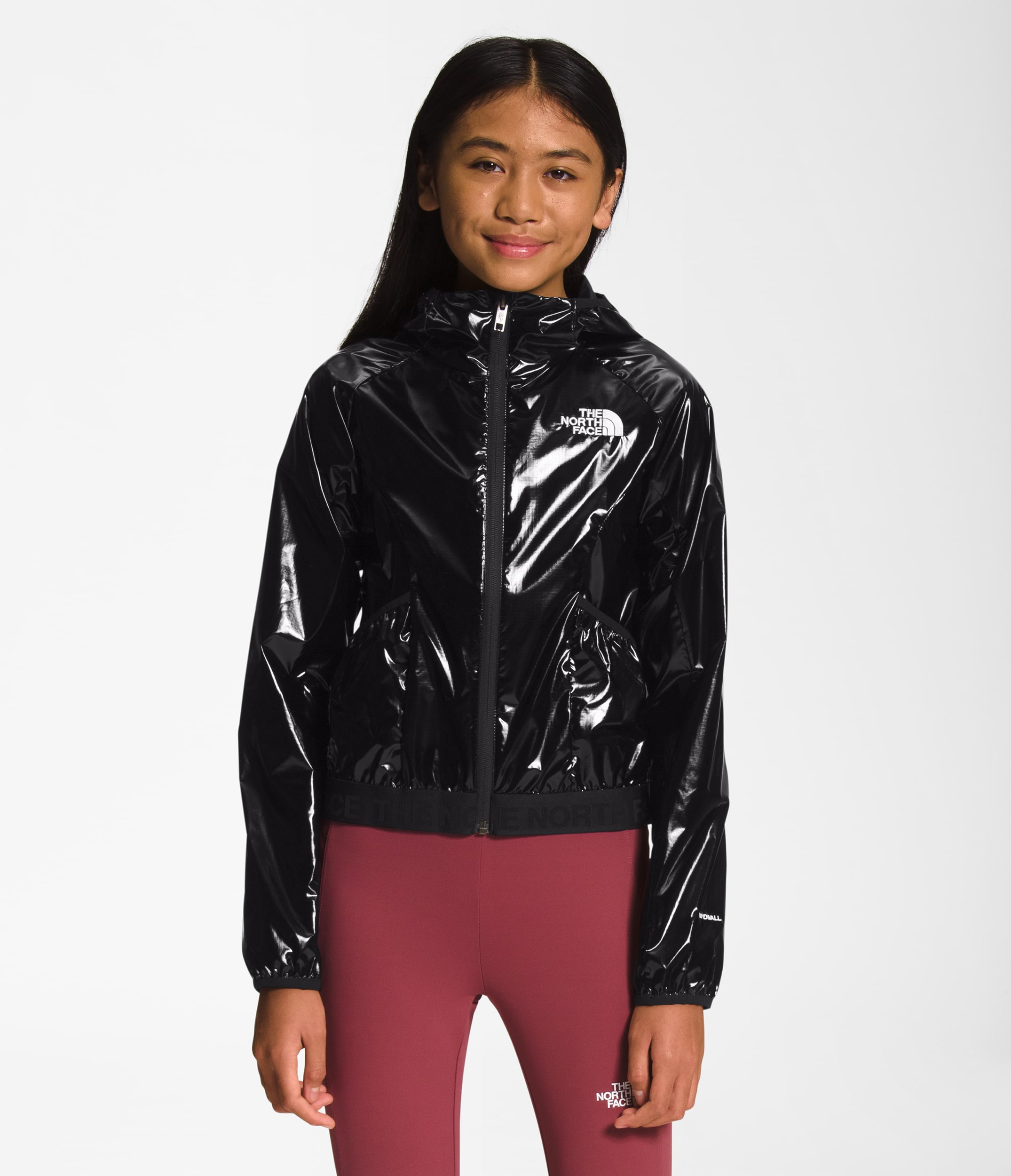 Girls’ Never Stop Hooded Wind Jacket