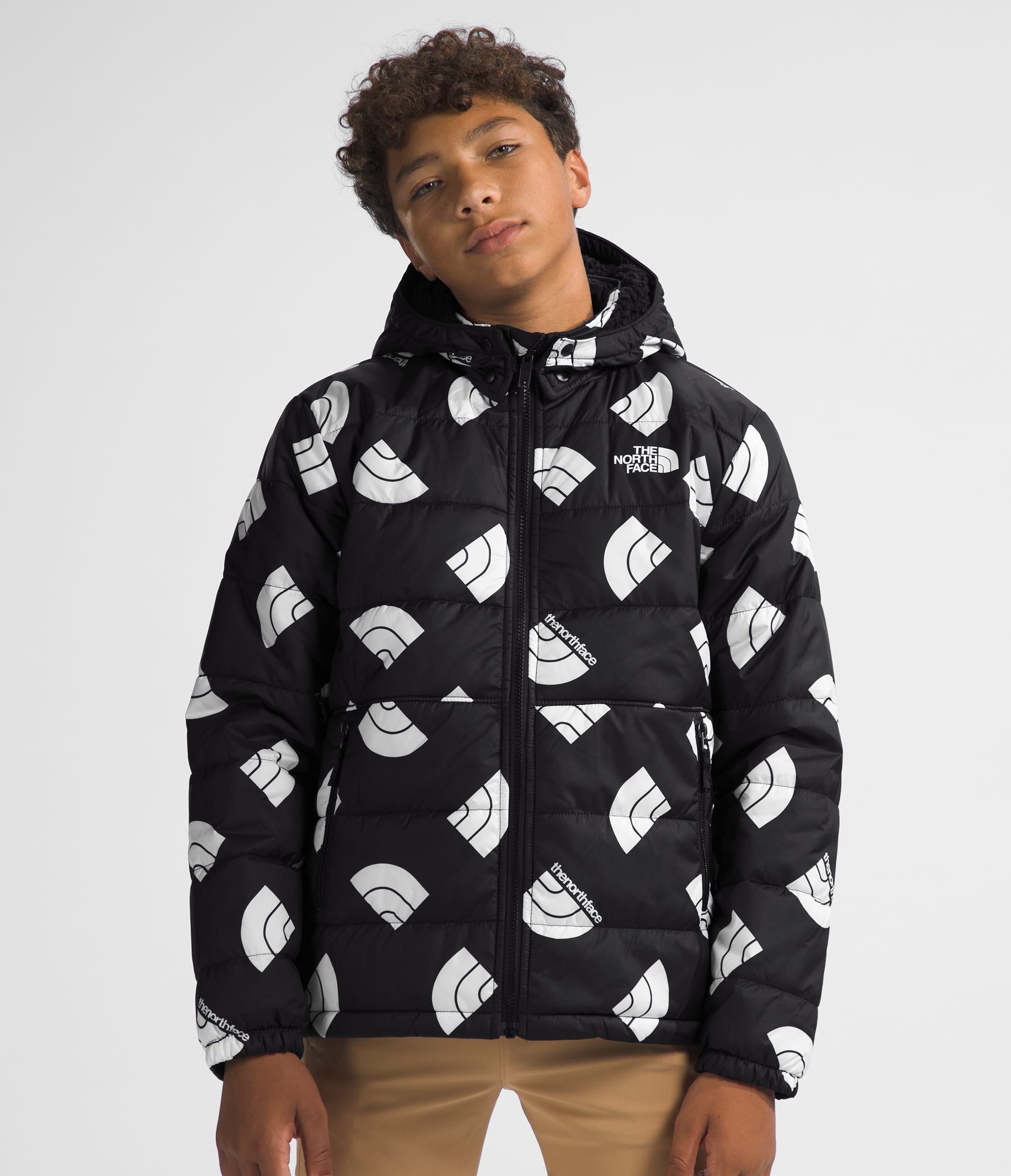 Boys Reversible Mt Chimbo FullZip Hooded Jacket TNF Main