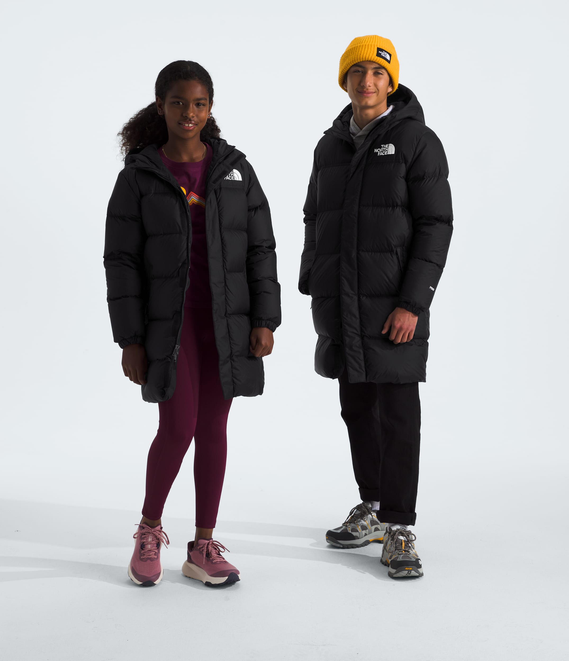 Boys  Girls Nuptse Long Parka TNF HERO