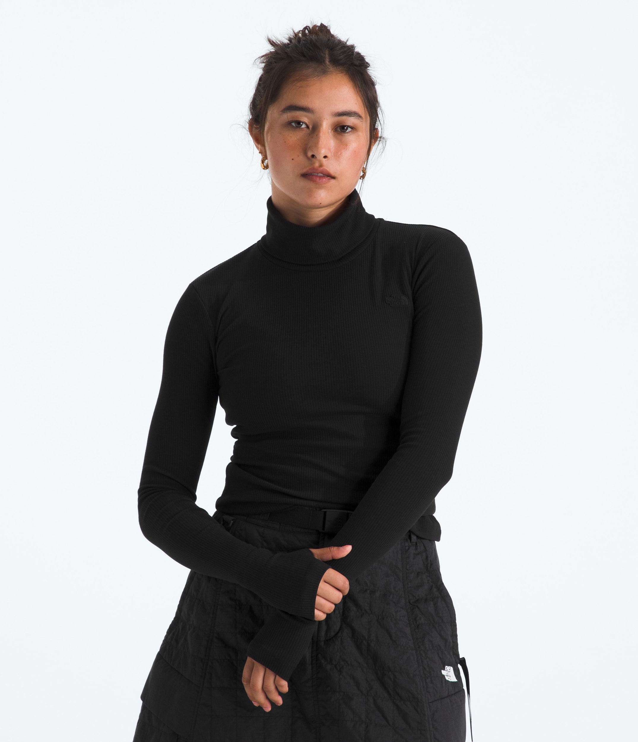 Womens Turtleneck LongSleeve Top TNF Main