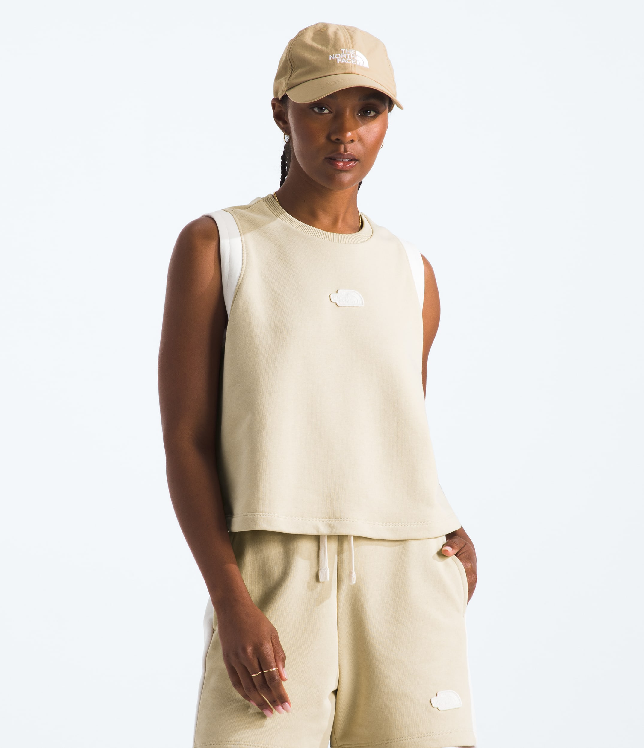 Womens Terry Relaxed Cropped Tank TNF Main