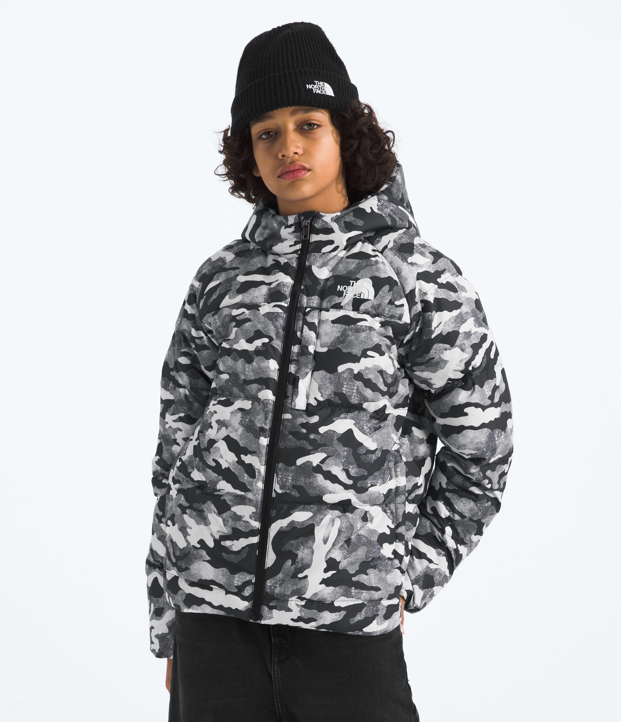 Boys North Down Hooded JacketPrint TNF HERO