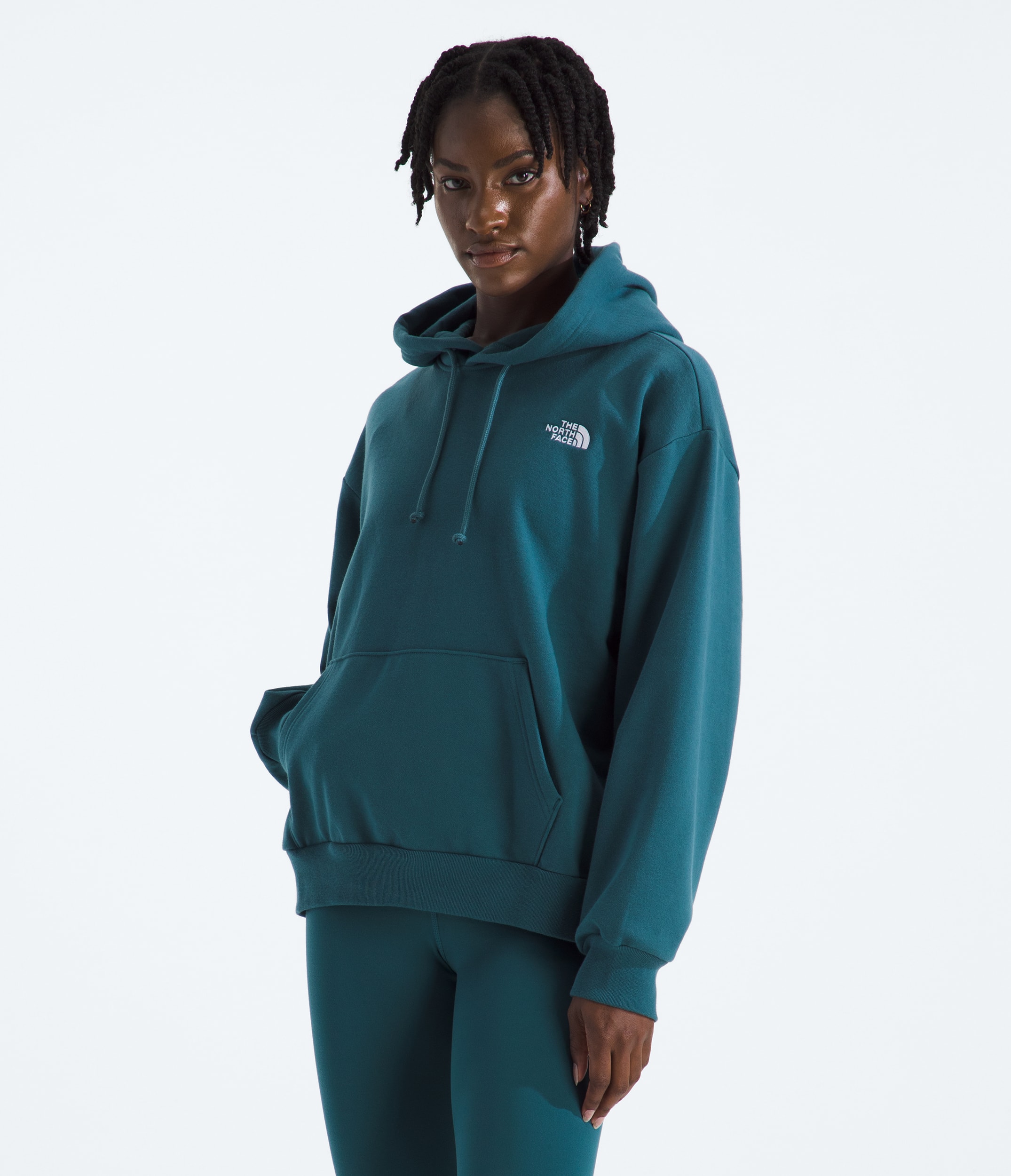 Womens Evolution Simple Dome Oversized Hoodie TNF Main
