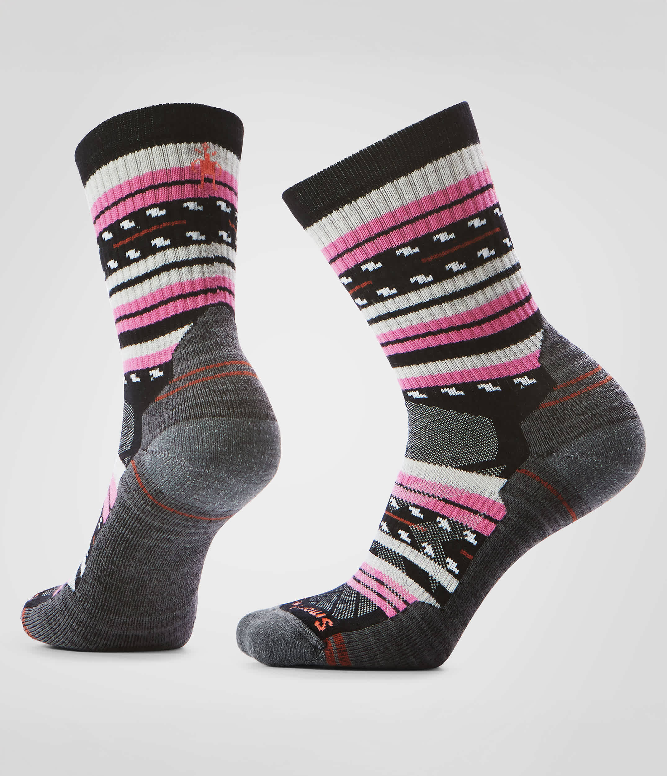 TNF X Smartwool Womens HIKE Light Cushion Margarita Crew Socks TNF HERO