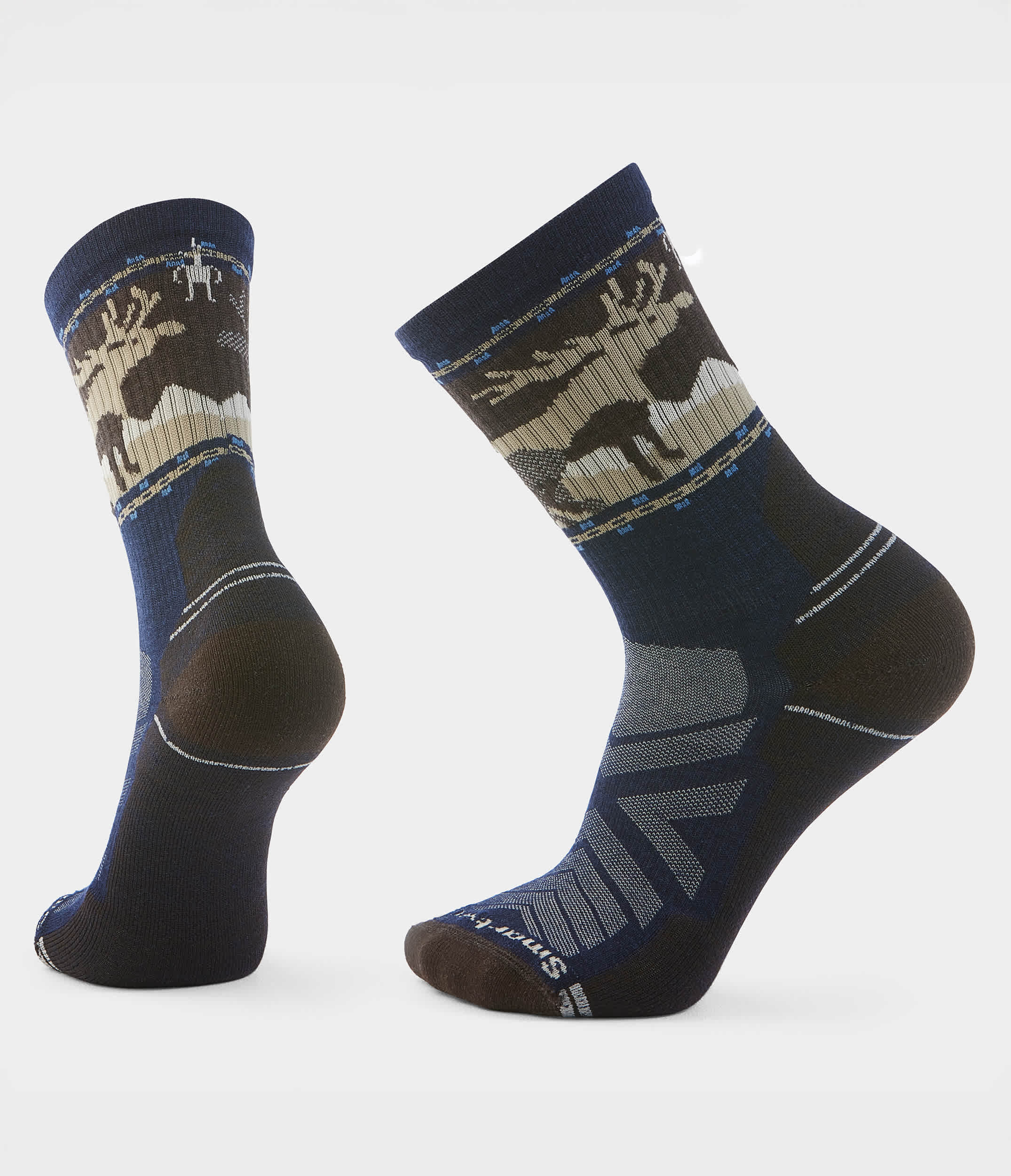 TNF X Smartwool HiKE Light Cushion Mountain Moose Crew Socks TNF HERO
