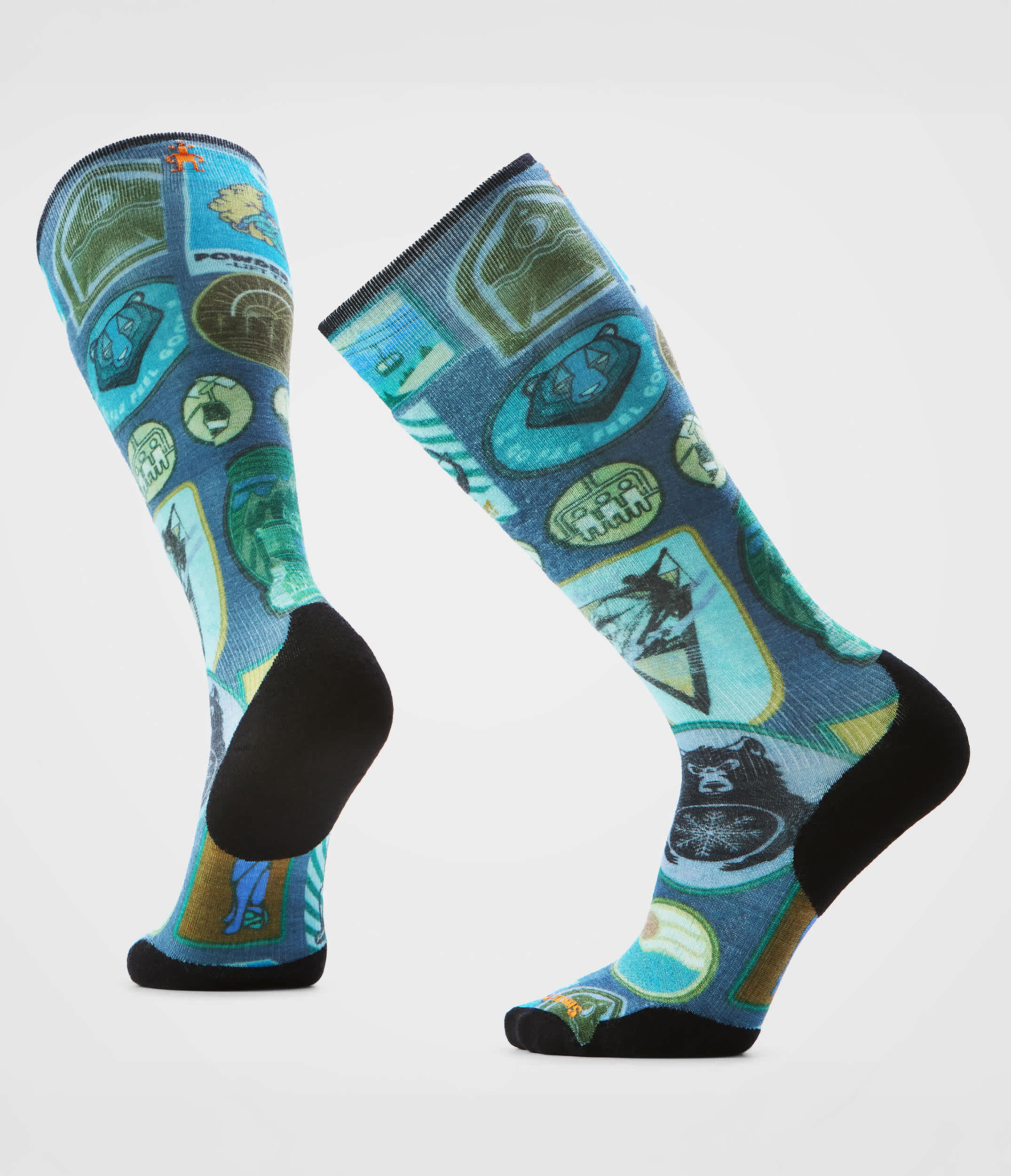 TNF X Smartwool Ski Targeted Cushion Explorer Print OTC Socks TNF HERO