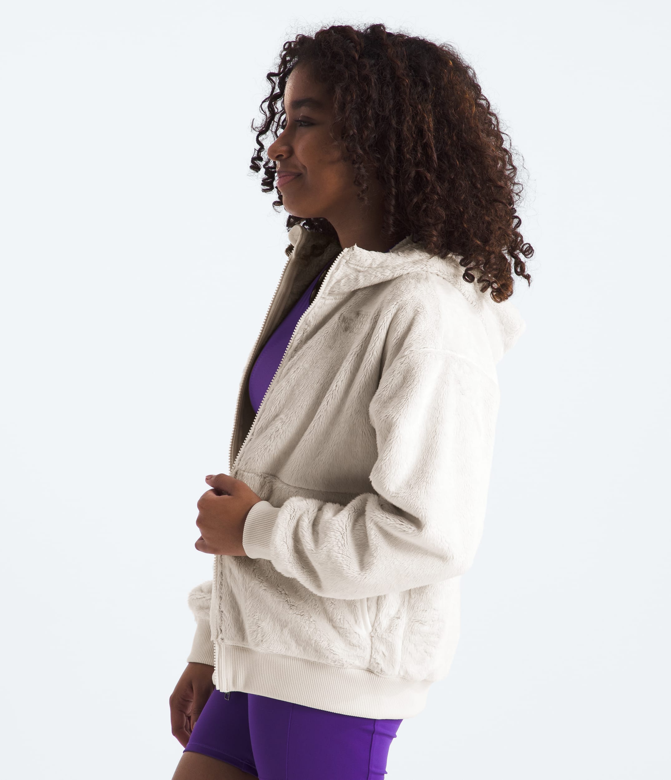 Girls Osito FullZip Hoodie TNF White Dune MODEL34